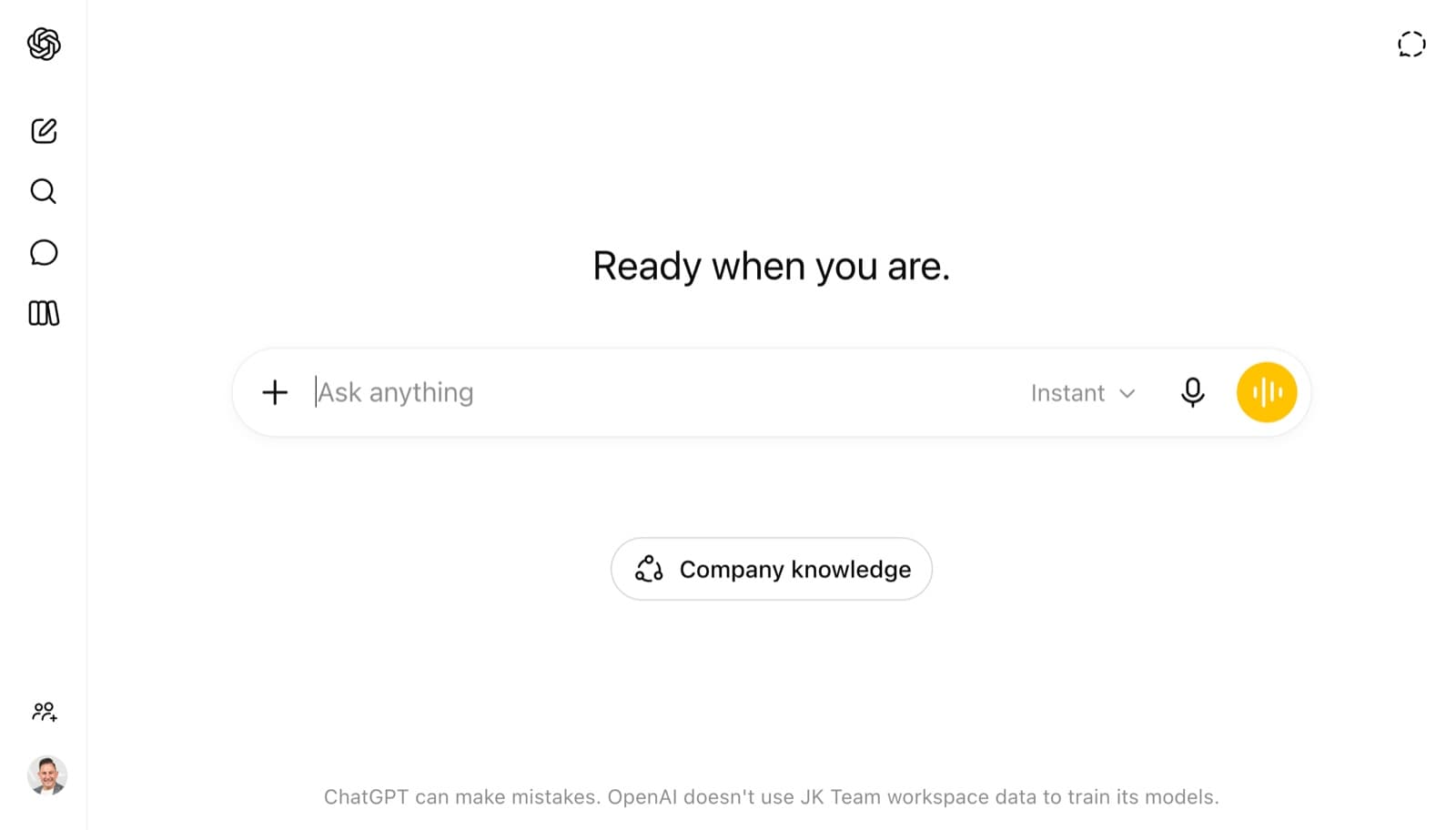 ChatGPT interface