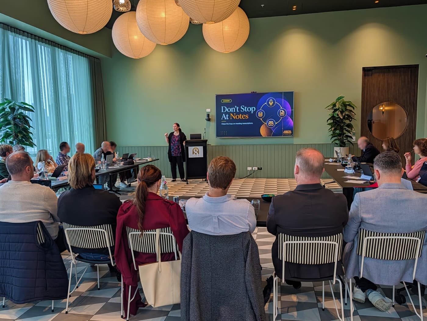 Jodee Bibaeff leading an AI Mastery workshop session