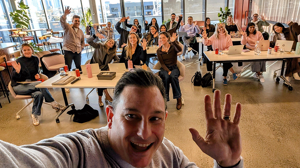 Justin Kabbani at a leadership offsite