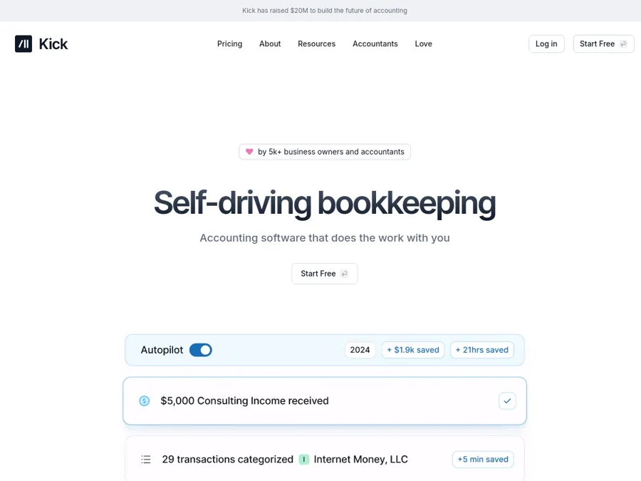 Kick homepage