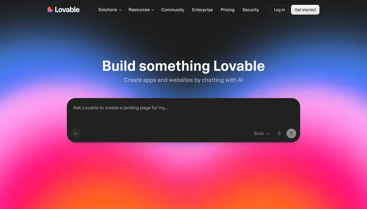 Lovable homepage