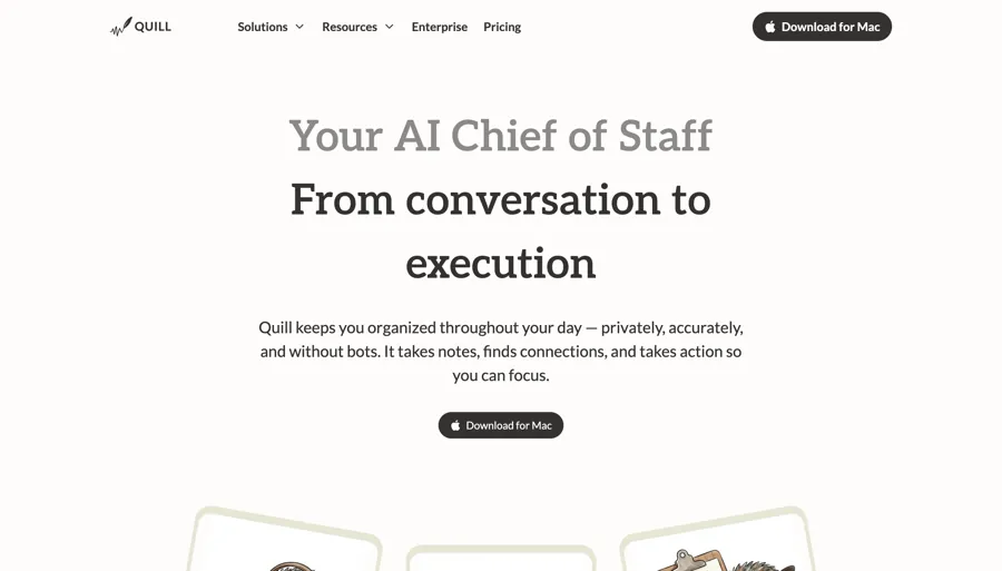Quill homepage