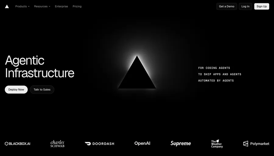Vercel homepage